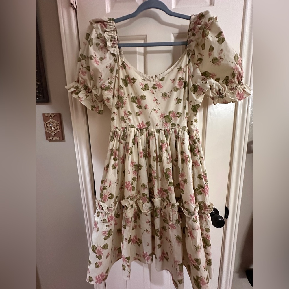 Blu Ivy - Floral Dress in Cream and Pink